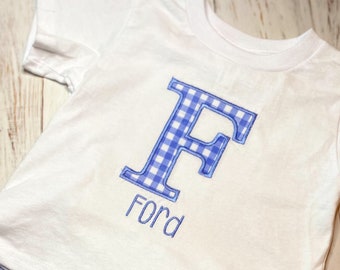 PLUS DE COULEURS, chemise nominative monogrammée pour bébés et tout-petits, chemise personnalisée garçon, haut bébé monogramme, t-shirt personnalisé enfant en bas âge