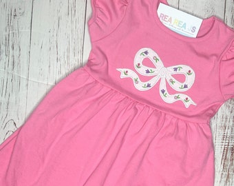 Bow Dress for Babies and Toddlers,  Girl Summer Dress, Every Day Baby , Toddler Summer Outfit