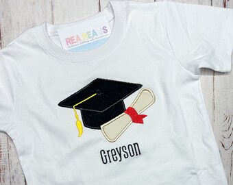 Graduation Cap and Diploma Shirt, Kids Graduation Shirt, Pre-K Graduation, Kindergarten Graduation