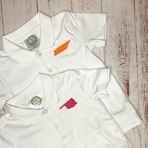 ANY STATE, MORE Colors, State Polo Shirt, Game day Tshirt for Boys, Team Shirt, Polo Shirt for Toddlers or Baby, Football Gameday