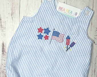 Patriotic Trio Bubble  for baby boy or girl, Fourth of July top  for baby or toddler, Baby Girl or Baby Boy July 4 Outfit for Toddler