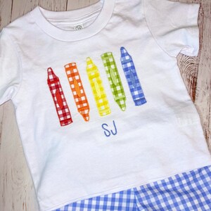 MORE COLORS Crayon Shirt for Back to School, Babies or Toddlers, First Day of School Tshirt, Baby or Toddler Last Day of School Top