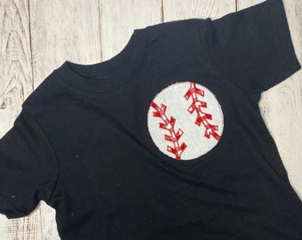 Camiseta de béisbol, Camiseta para niños pequeños para niños y niñas, Camiseta con bolsillo de béisbol para bebés o niños pequeños, Camiseta deportiva para bebés o niñas