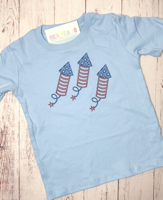 Fireworks Patriotic Toddler Shirt for Boys and Girls, Fourth of
