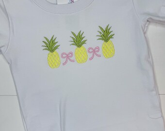 Pineapple Trio Shirt for Babies or Toddlers, Fruit Tshirt, Baby or Toddler Pineapple shirt  for Boys or Girls