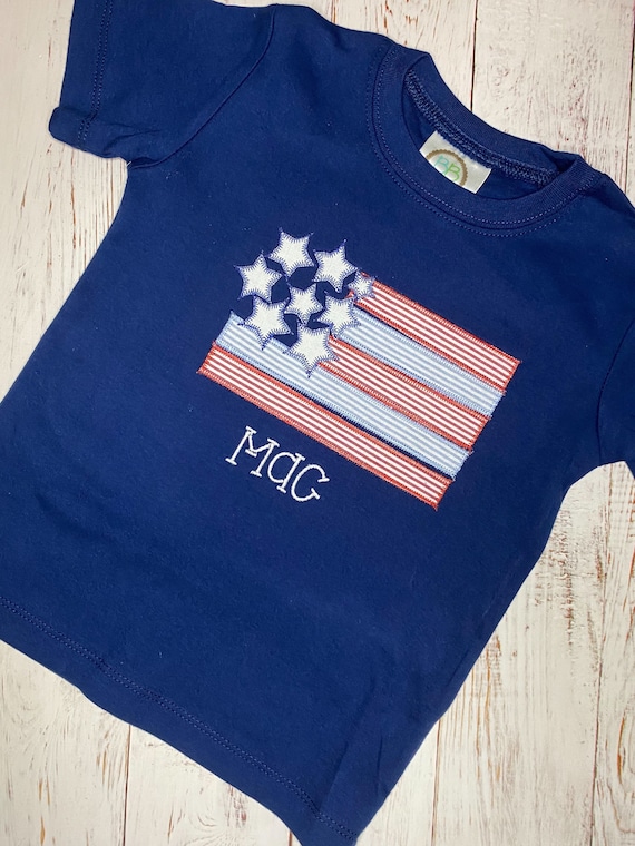 American Flag Top, Toddler Shirt for boys and girls, Fourth of July top  for baby or toddler, Baby Girl or Baby Boy