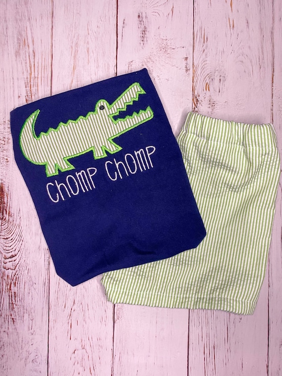 Alligator Shirt for Babies and Toddlers, Crocodile Shirt for Boy or Girl Zoo Trip, Baby Monogrammed Beach Trip, Toddler Gator Shirt