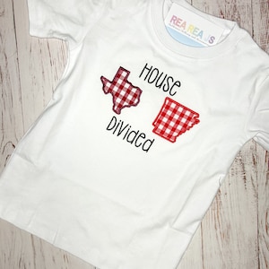 ANY STATES, House Divided Gameday Shirt for Babies and Toddlers, College Football Top for Boys and Girls, University Game Day Shirt, State