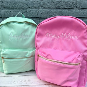 MORE COLORS, Monogrammed Nylon Backpack, Personalized Diaper Bag, School Bag for Kids image 8