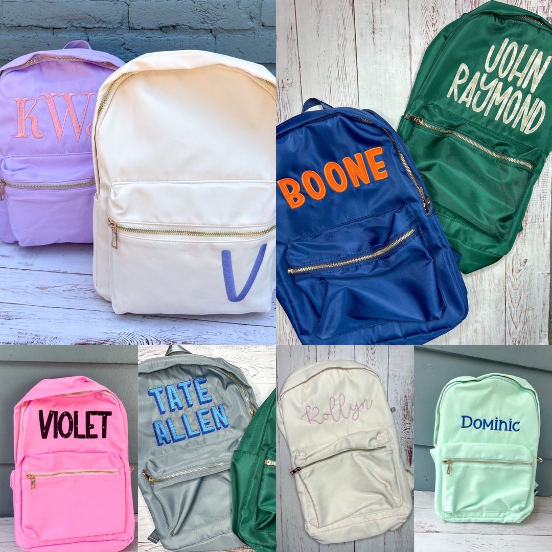 MORE COLORS, Monogrammed Nylon Backpack, Personalized Diaper Bag ...
