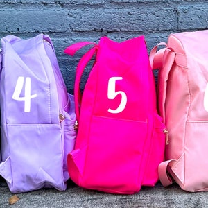 MORE COLORS, Monogrammed Nylon Backpack, Personalized Diaper Bag, School Bag for Kids image 2