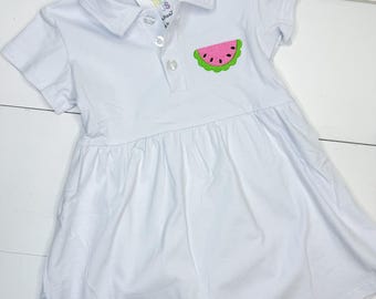 Watermelon Polo Dress, Sister Summer Matching Outfit