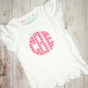 MORE COLORS, Circle Monogram Shirt for Babies and Toddlers, Boy Girl Personalized Shirt, Baby Monogrammed, Toddler Personalized Initials