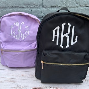 MORE COLORS, Monogrammed Nylon Backpack, Personalized Diaper Bag, School Bag for Kids image 5