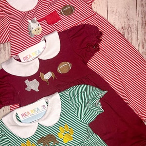 Gameday Mascot Trio Dress for Babies and Toddlers, College Football Top for Boys and Girls, University Game Day Shirt, State shirt