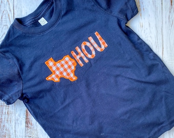 Houston Texas Shirt for Babies and Toddlers, Baseball and Football Shirts, Baseball Sports Fan Gameday Top