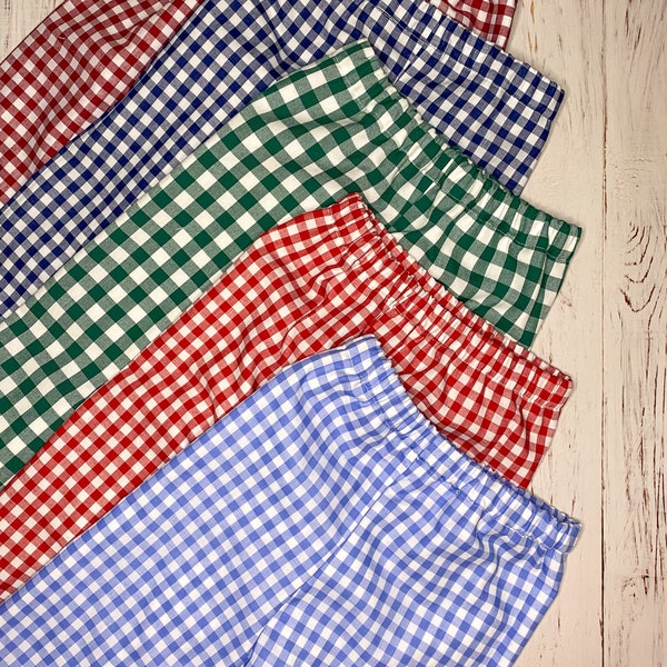 MORE COLORS, Pants for Boys or Girls, Baby and Toddler Shorts, Gingham Baby Pants, Seersucker Toddler Pants, Checked Holiday Pants