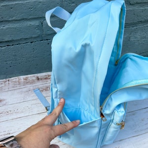 MORE COLORS, Monogrammed Nylon Backpack, Personalized Diaper Bag, School Bag for Kids image 7