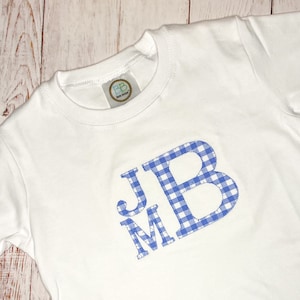 MORE COLORS, Stacked Monogram Shirt for Babies and Toddlers, Boy Girl Personalized Shirt, Baby Monogrammed, Toddler Personalized Initials