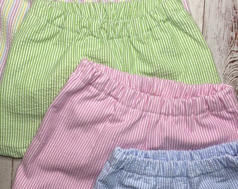 MORE COLORS, Seersucker Shorts for Boys or Girls, Fully Lined Baby and Toddler Shorts, Baby Shorts, Colored Toddler Shorts, Kids Summer Shor