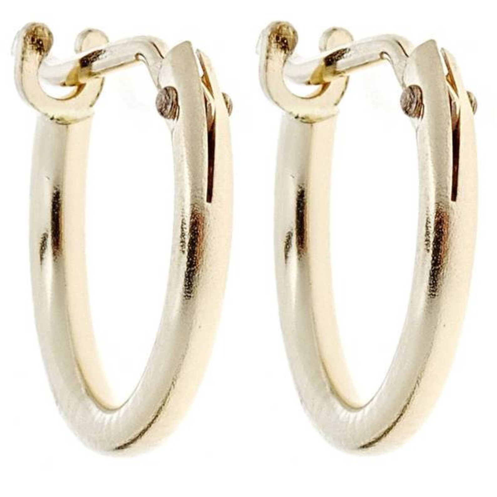 Solid Gold Gold hoops Hoop Earrings Gift for mom Gold Etsy