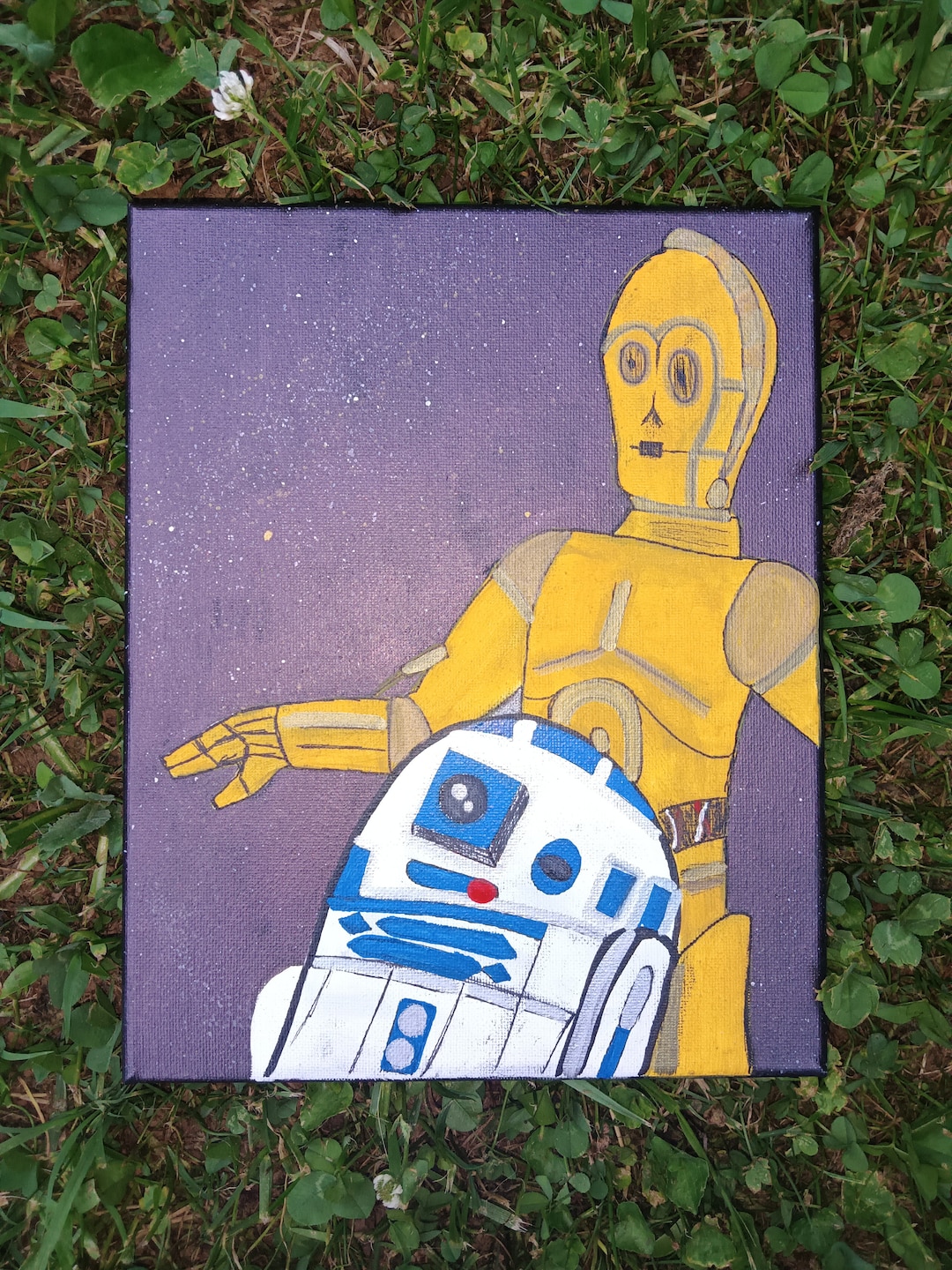 R2D2 & C3PO | Original on Canvas - Etsy