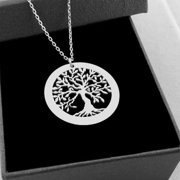 925 Sterling Silver Tree of Life Necklace, Tree of Life Pendant for her, Family Tree Necklace Gift, Tree of life charm, family tree charm