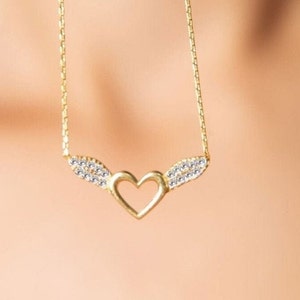 Tiny Heart Necklace, Small Heart Necklace, Heart Choker, Heart Jewelry, Heart Pendant, Sterling Silver, Gold Heart Necklace, Birthday Gift