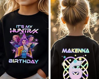 Personalized Huntrix Birthday Shirt, Kpop Anime Tee, Custom Name Demond Hunters