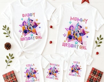 Personalized Huntrix Kpop Birthday Family Shirts,Custom Mira Rumi Zoey Demon Hunter Birthday Tee,Ideal Gift for Huntrix Fans,Huntrix Tee
