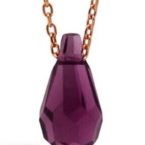 Small Purple Amethyst Stone Necklace, February Birthstone Amethyst Crystal Pendant, February Jewelry Gift for Women, Silver Stone Necklace