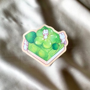 Bunny Green Grape Jelly Dessert Sticker | Non-waterproof sticker| Weatherproof Sticker | Matte laminated