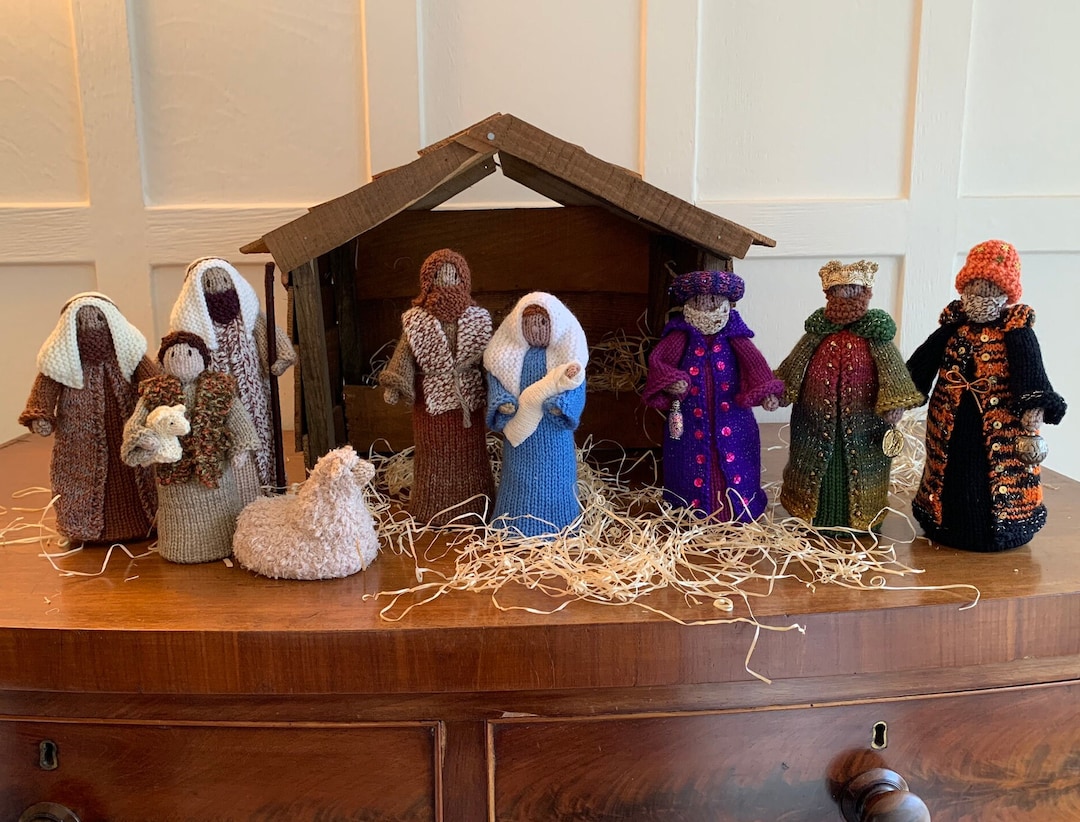Handmade Knitted Nativity Set Nativity Scene Christmas Decoration