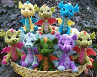 Knitted dragon Crochet dragon Ready-made knitted dragon Soft toy dragon Handmade dragon Amigurumi dragon