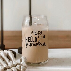 Hello Pumpkin Beer Glass | Thanksgiving Glass | Halloween Glass | Pumpkin Glass | Spooky Beer Glass