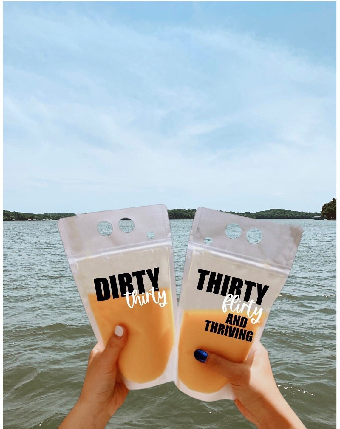 Reusable Drink Pouch Dirty Thirty Drink Pouch Reusable Etsy