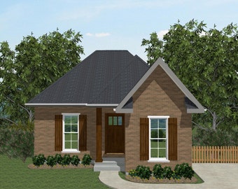 1 Bedroom House Plan, Guest or In-Law Suite, Ready-to-Build Architectural Drawings, PDF Instant Download