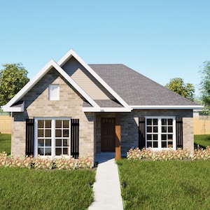 3 Bedroom House Plan, Ready-to-Build Architectural Drawings, PDF Instant Download