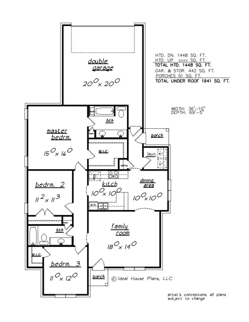 3 Bedroom House Plan, Ready-to-build Architectural Drawings, PDF ...