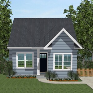 2 Bedroom House Plan, Guest or In-Law Suite, Ready-to-Build Architectural Drawings, PDF Instant Download