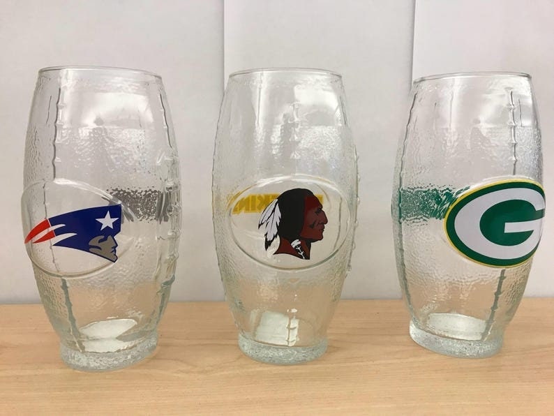 Customized Football Glasses Etsy