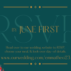 Teal Wedding Invitation, Digital Editable Template, Download, Custom, Boho, Vintage, Birthday, Celebrate, Shower, Stationery, Announcement image 4
