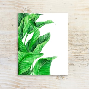 Banana Leaves | Botanical | Art | Watercolor | Hand painted | Tropical | Leaf Art | Green | Boho Decor | Bohemian Art | Bold