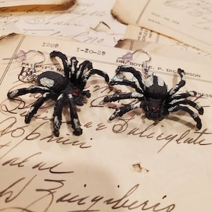 Spider Earrings, creepy, cute, jumping spider, halloween