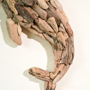 Handmade Driftwood Wall Art, Dolphin Driftwood, Driftwood Animal, Room Decor, Wall Decoration, New Home Decor, Housewarming, Gift Idea image 4