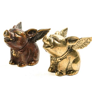 Pig Bronze Statue 3 Inch / 7 cm, Pig Figurine, Pig Fat, House Decor, Room Decor, Home Decor, Mid Century, Table Decor, Housewarming