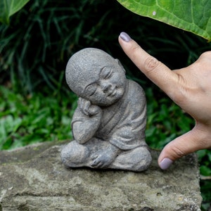 Mini Buddha 4 Inch / 10 cm, Garden Decor, Buddha Statue, Buddha Sculpture, Housewarming, Holiday Decor, Christmas Gift, Gift for Lover