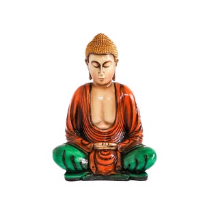 Escultura de Buda 8,5 pulgadas / 21 cm, estatua de resina de Buda, decoración del hogar, artesanías, decoración de oficina, regalo para ella, regalo para él, idea de regalo