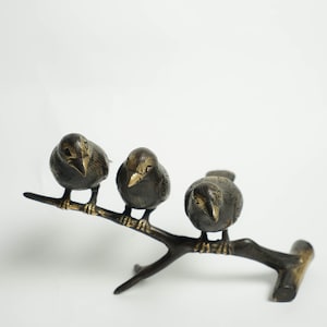 Bird Bronze Figurine 3.1 Inch / 7.874 cm , Three Bird Figurine, Bird bronze, Bird home decor, Home Nursery