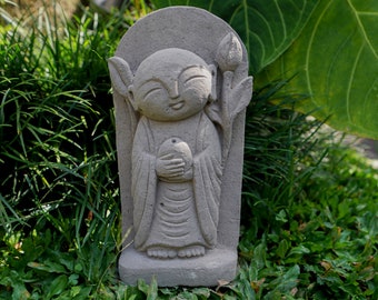 Gift for DadJizo Stone statue 10 inch / 25 cm, Jizo figurine, Japanese buddha Jizo, Zen Buddha